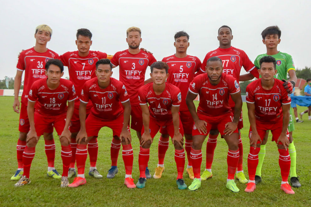 ជម្រើស ១១ នាក់ដំបូងរបស់ក្រុមកងយោធពលខេមរភូមិន្ទ នាពេលប្រកួត កាលពីសប្តាហ៍មុន។ រូបថត ទ័ព